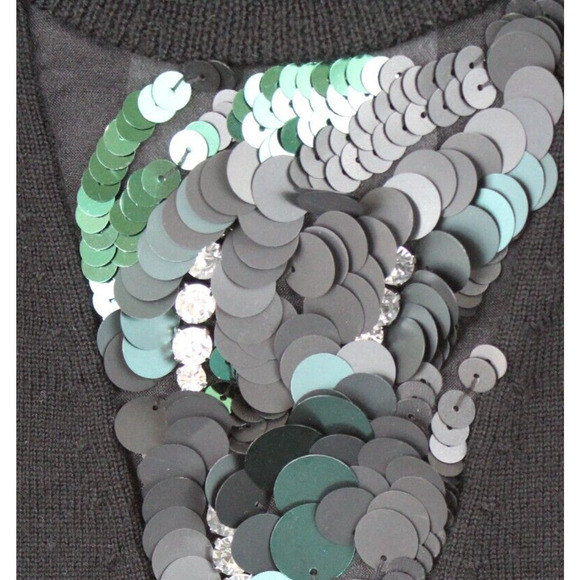 3.1 Phillip Lim Dress Women Large Black Sequin Cocktail Holiday Embellished TAGS - Picture 5 of 10